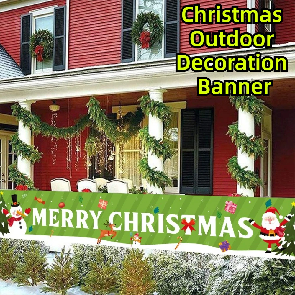 

Christmas Outdoor Decora Banner and Banner Christmas Merry Christmas Decorations Welcoming The New Year 2025 Decoración Navideña