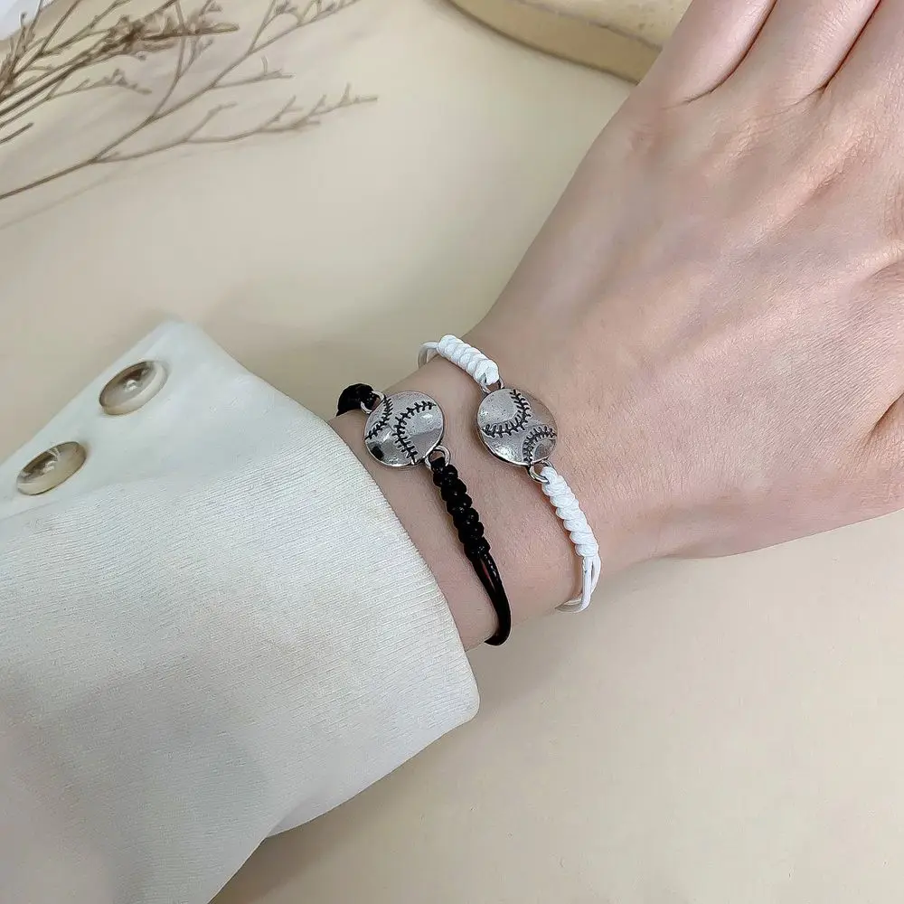 Baseball Handmade Volleyball Basketball Football Couple Hand Rope Korean Style Bracelet Ball String Rope Jewelry Accessories