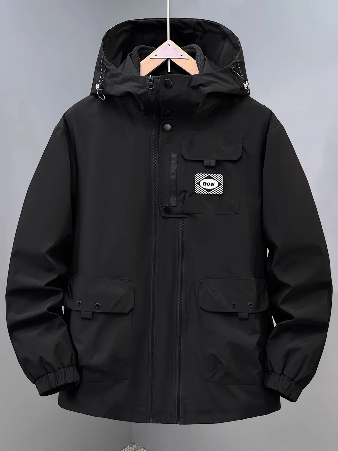 Extra Large 400 Pounds Three-in-One Men's Autumn Winter Thickened Fleece Lined Jacket Coat Cotton Clothes Detachable Inner