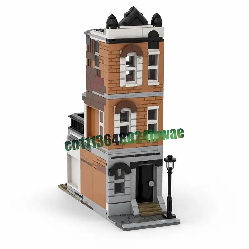 1086PCS Vintage British Multi Story Complete Interior Courtyard Landscape Modular Building Blocks MOC Model DIY Assembly Gifts