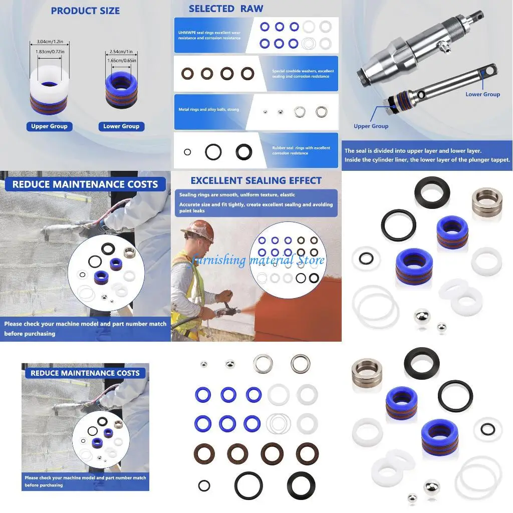 Y5GD 244194 Repair Seal For 295 390 395 490 495 595 3400 Airless Sprayer
