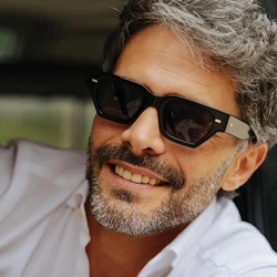 Square small frame rice nail sunglasses for men high-end trendy street photography sunglasses for women fashion designer glasses