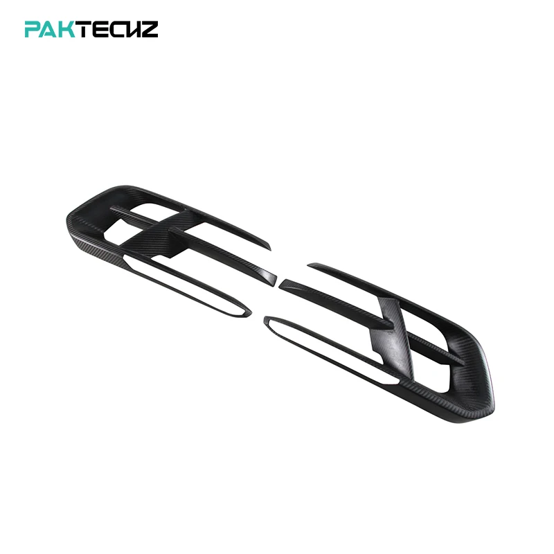 Paktechz Dry Carbon Fiber Parts Body Kit Front Air Intakes Bumper Vent Trims for Porsche 971.2 Panamera 2021 - 2023