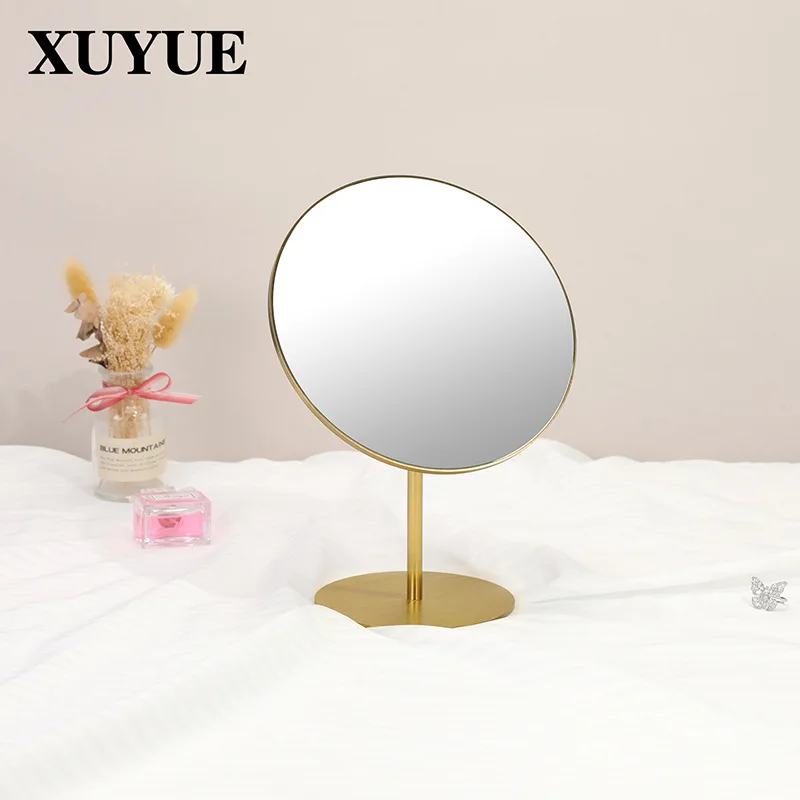 jewelry store mirrors, golden European and American counter jewelry, makeup, high-end metal mirrors