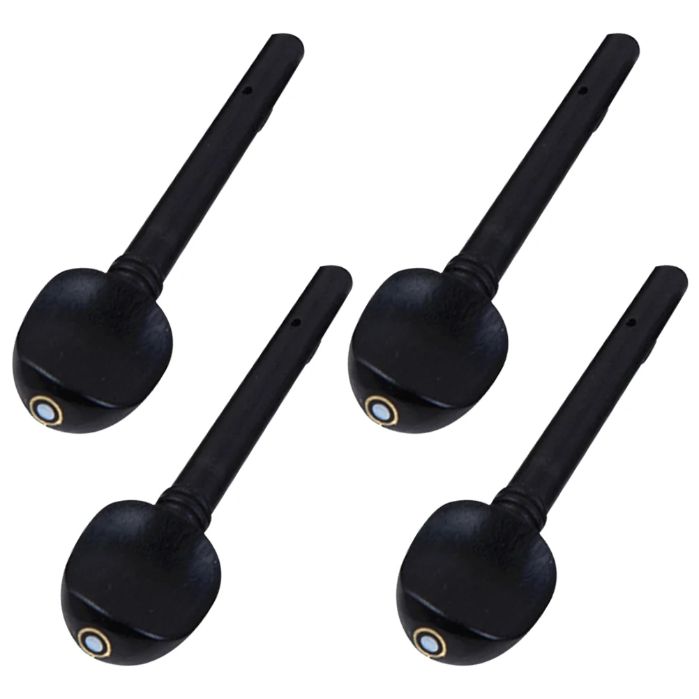 

4 Pcs Ebony String Accessories Tuning Violin Turner Peg for Supplies Crafts Pegs Replacement Mute