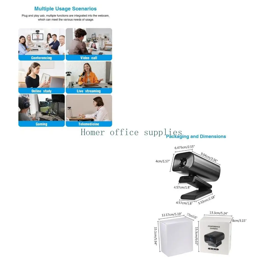 

K43B Компьютерная камера Веб-камера USB Веб-камера с микрофоном и динамиком для видеоконференций