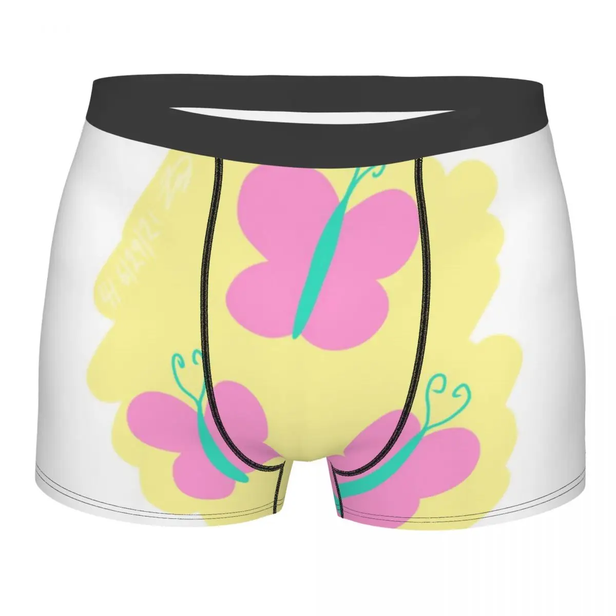 Custom Male Fashion Animated Anime Girl Fluttershys Underwear Boxer Briefs Men Stretch Shorts Underpants