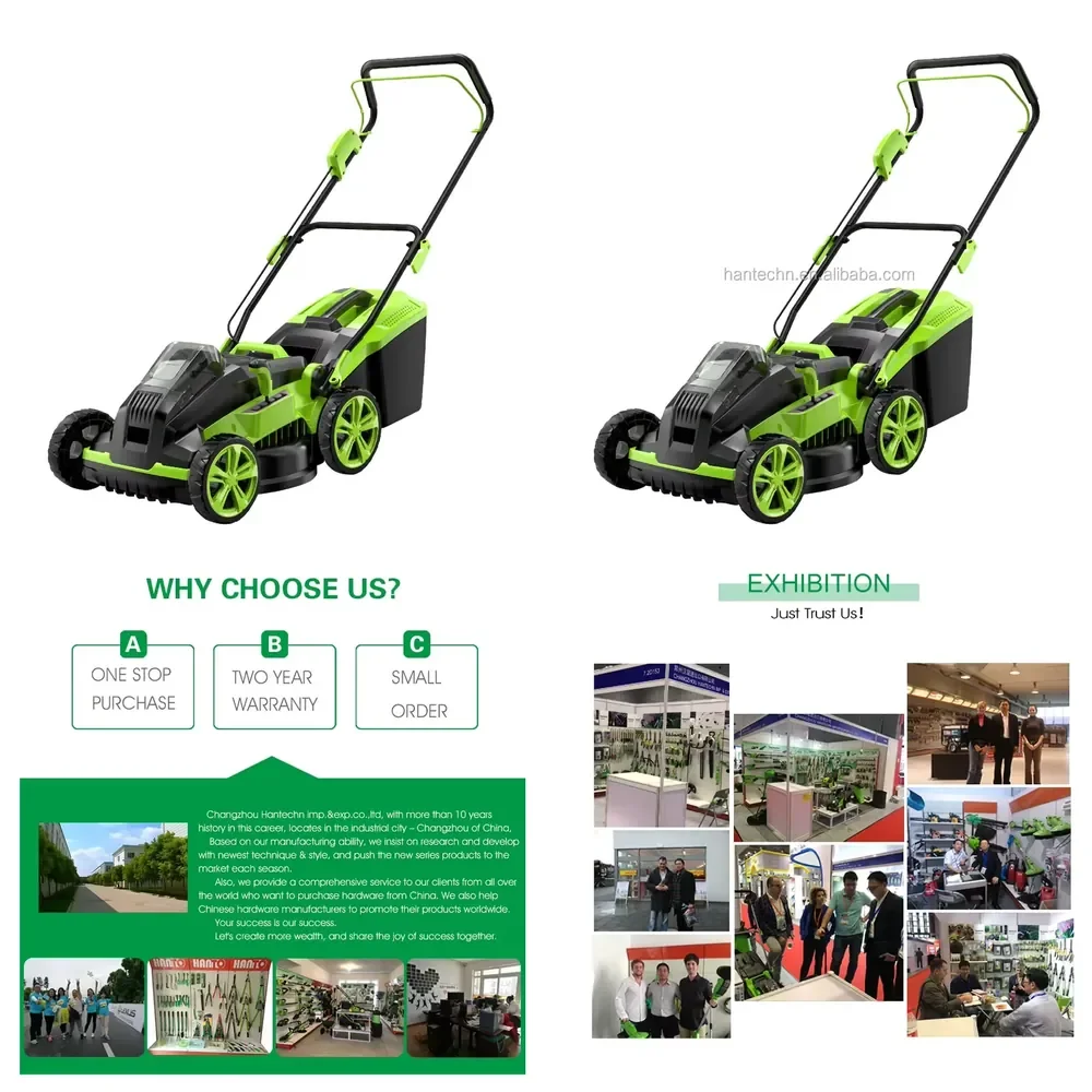 37cm 36V Electric Cordless Li-Battery Mini Industrial Lawn Mowers for Sale