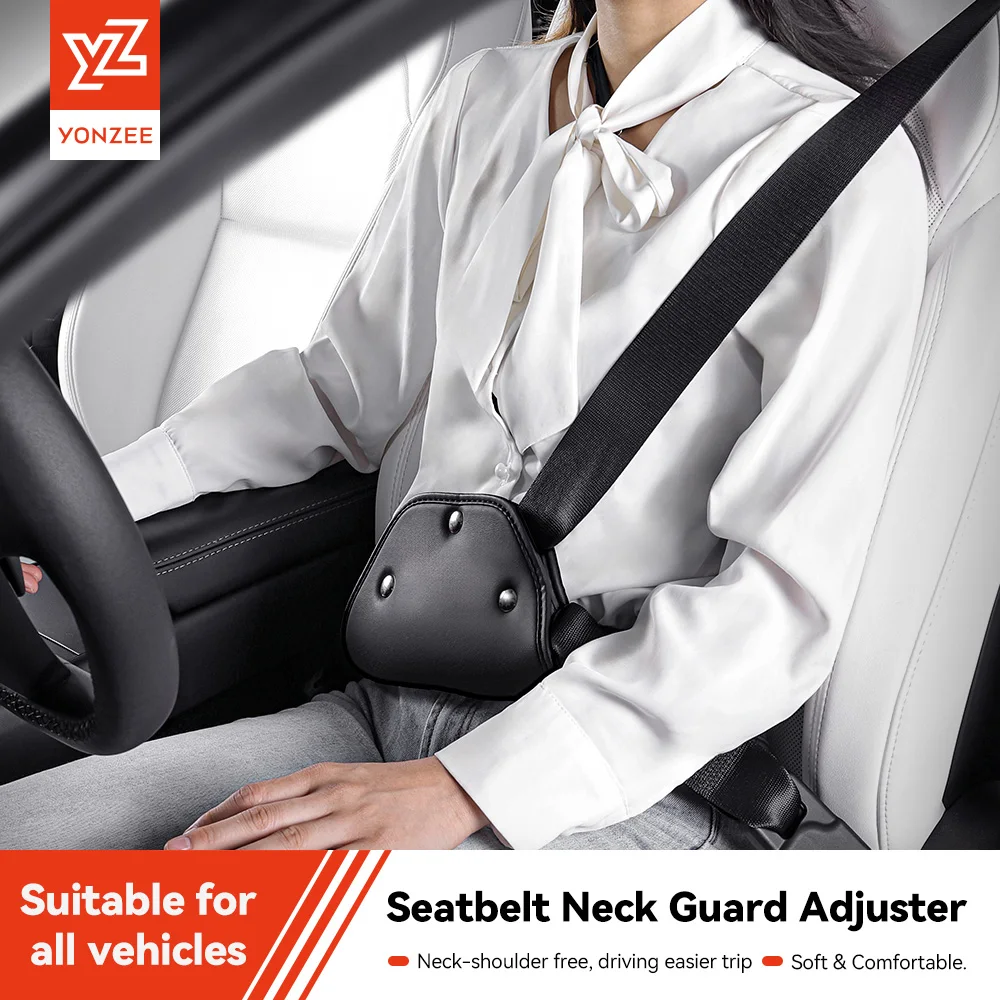 YZ Seat belt adjuster leather seat belt limiter fixed clip Anti Neck Neck Baby Shoulder Cover Child Protection Car Accessories