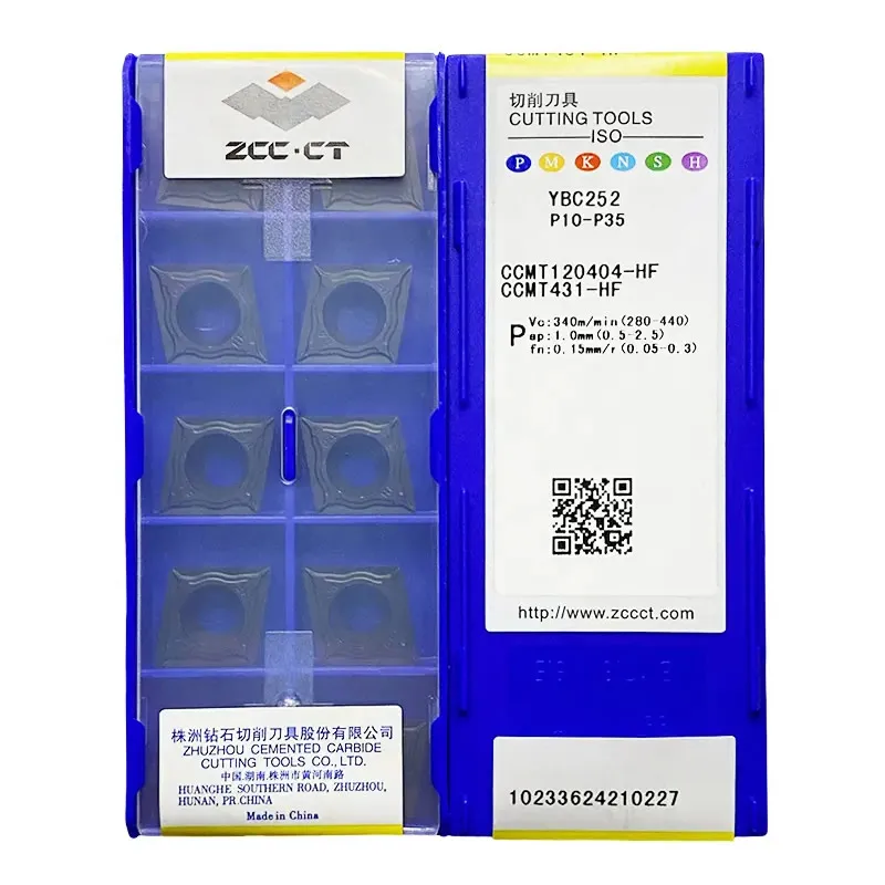 10pcs ZCCCT CCMT CCMT060202 CCMT060204 CCMT09T302 CCMT09T304 CCMT120404 HF YBC151 YBC152 YBC251 YBC252 YBG202 Turning Inserts