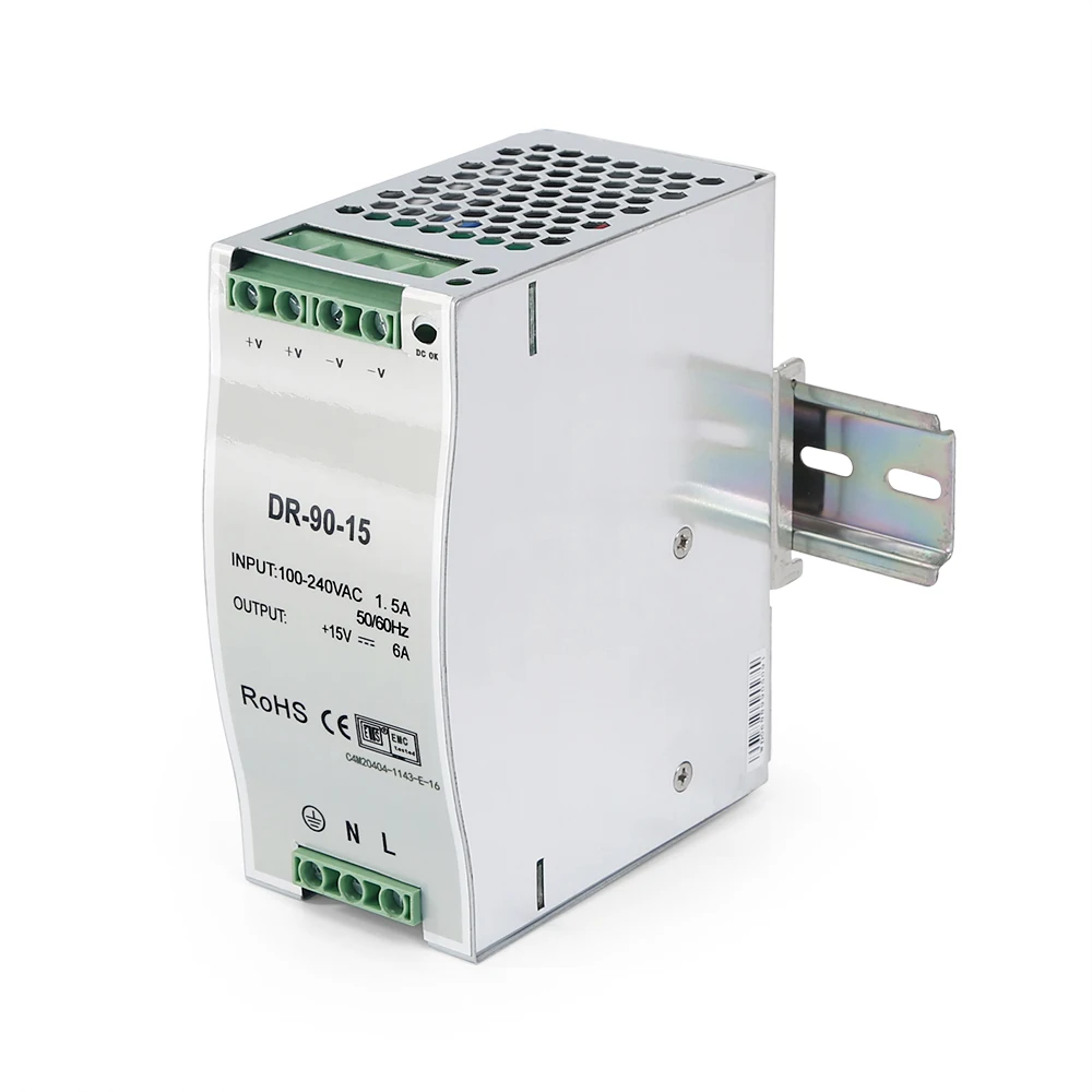 

Din Power Supply 90W 15V 6A For Video Door Intercom & Access Control System