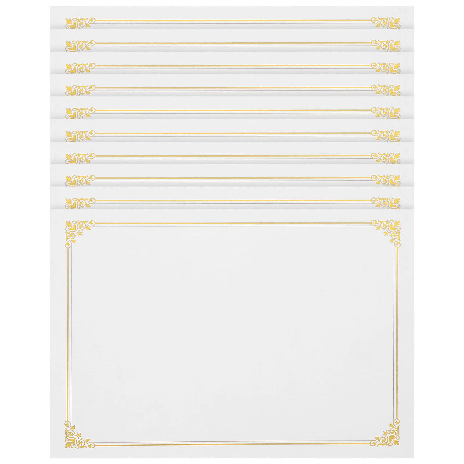 

10 Pcs Blank Certificate Paper for Printing Academic Diploma Certificates Award Papers