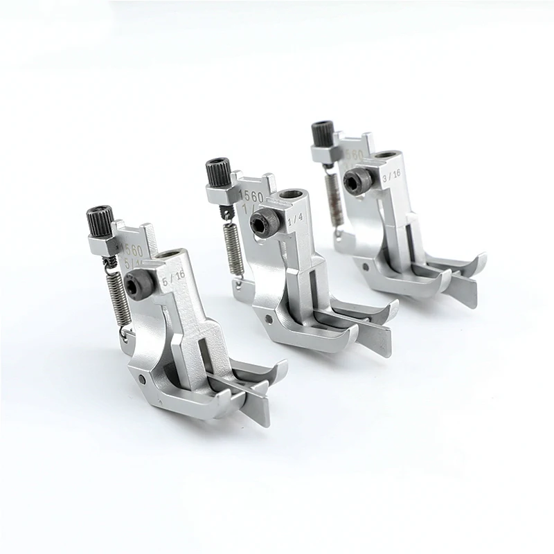 

Juki 1560 Triple Synchronous DU Twin-Needle Centering Presser Foot | Automotive Seat Stitching & Positioning Guide