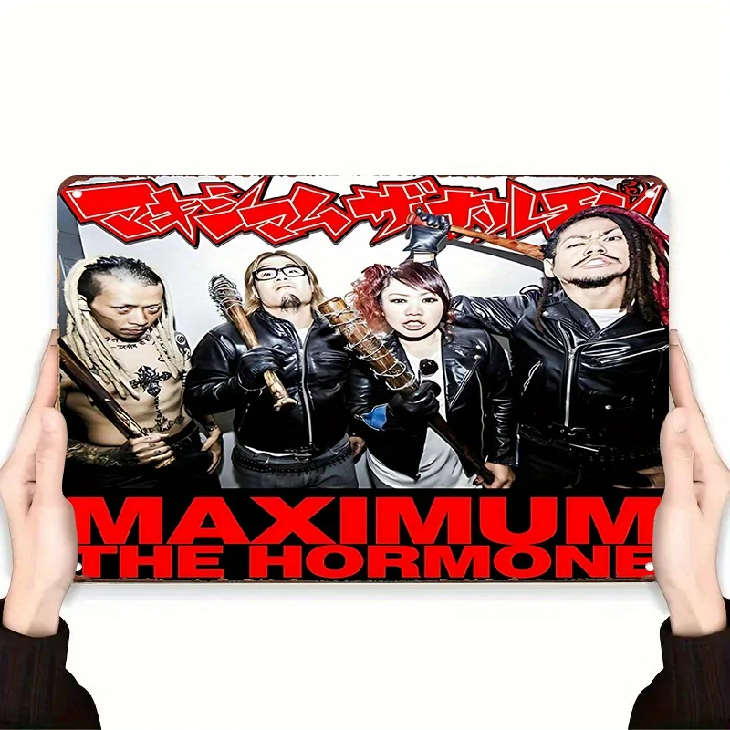 Maximum The Hormone Band Poster - Officially Licensed Metal Wall Art , Vintage Rock Decor for Man Cave, Bar, Cafe, Garden,