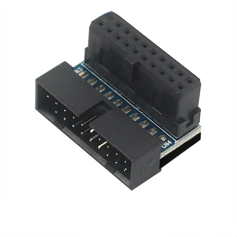 

2 шт./лот USB 3,0 19-контактный 20-контактный удлинительный адаптер «папа-мама» вверх вниз под углом 90 градусов для материнской платы