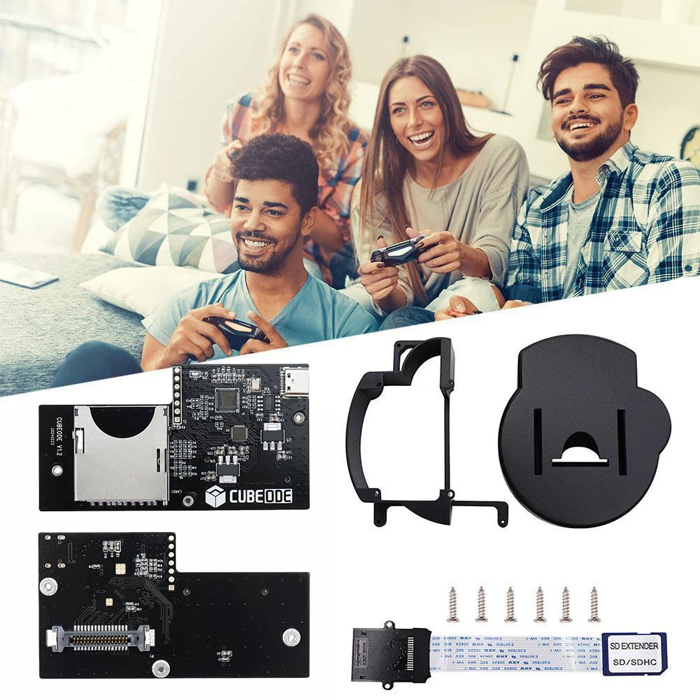 

CUBEODE V1.2 GC Loder: Эмулятор оптического привода Plug and Play для игровой консоли, замена оригинального DVD-привода для NGC GameCube