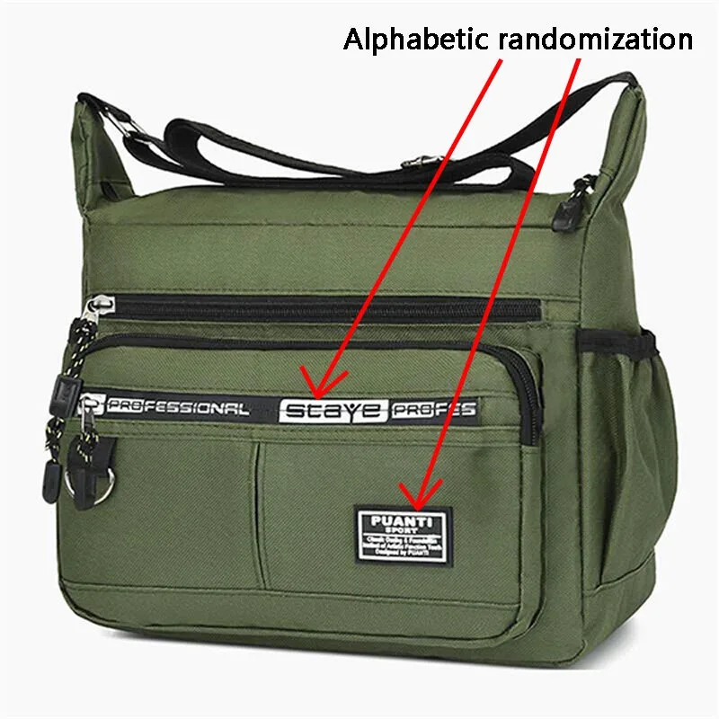 1pc multi-compartment Cloth Bag men's Bag Casual Business Messenger Bag Outdoor Backpack Shoulder Crossbody Bag