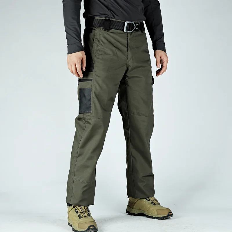 2024 Men's Casual Pants Tactical Cargo Trousers Multi-Pocket Waterproof Outdoor Hiking Wear-Resistant Training Overalls Men Pant