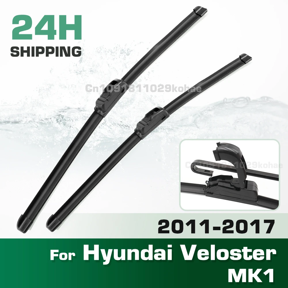 

GREATROAD Wiper LHD&RHD Front Wiper Blades Set For Hyundai Veloster MK1 2011 - 2017 Windshield Windscreen Window Brush 26"+18"