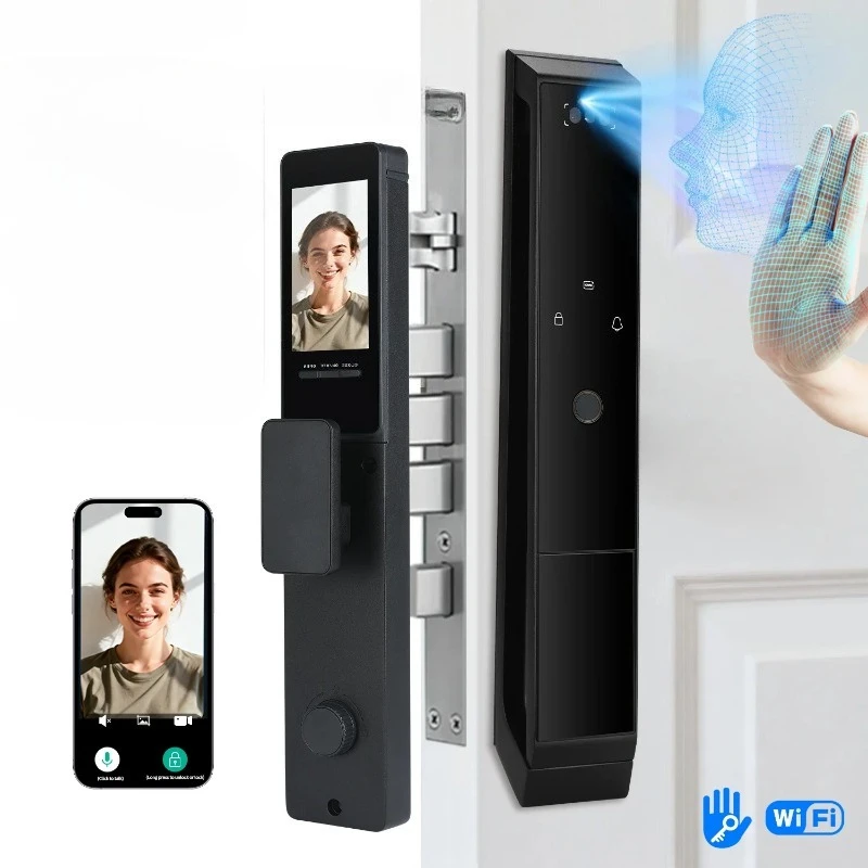 TTLOCK Smart Door Lock 3D Facial Recognition Electronic Password Security With Camera Biometric