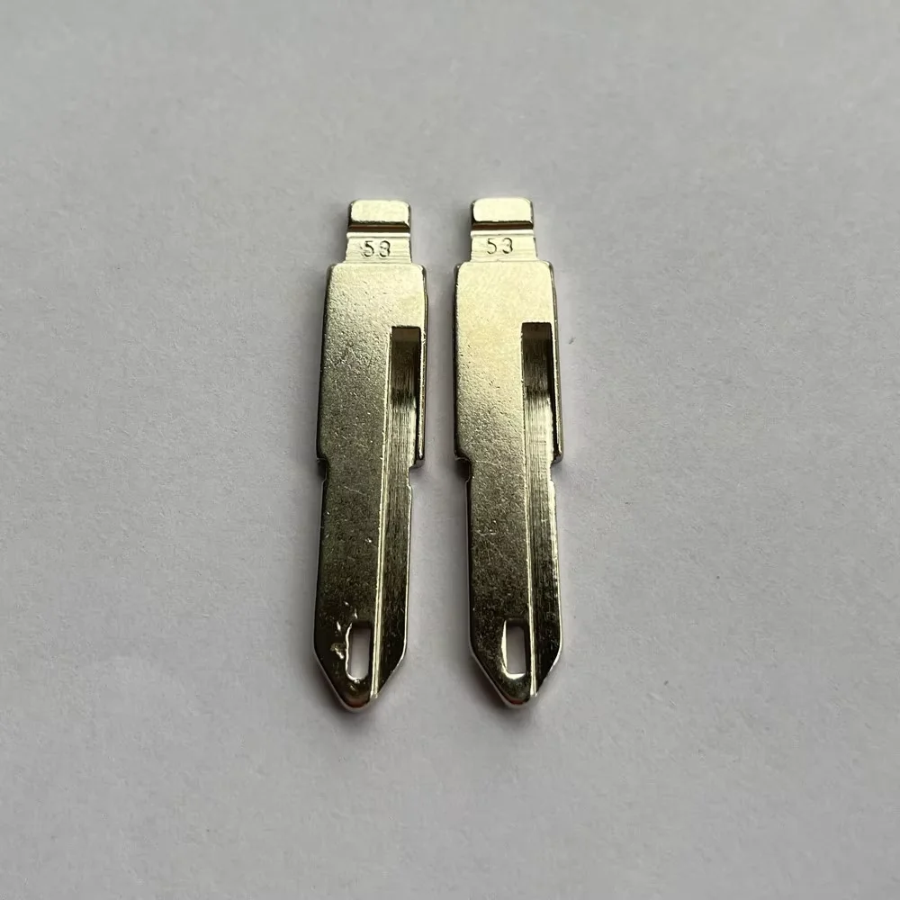 10Pcs #53 NE73 Metal Uncut Flip Key Blank Replacement Key Blade Compatible With KD MINI KD900 VVDI Key Cutting Machine For Renau