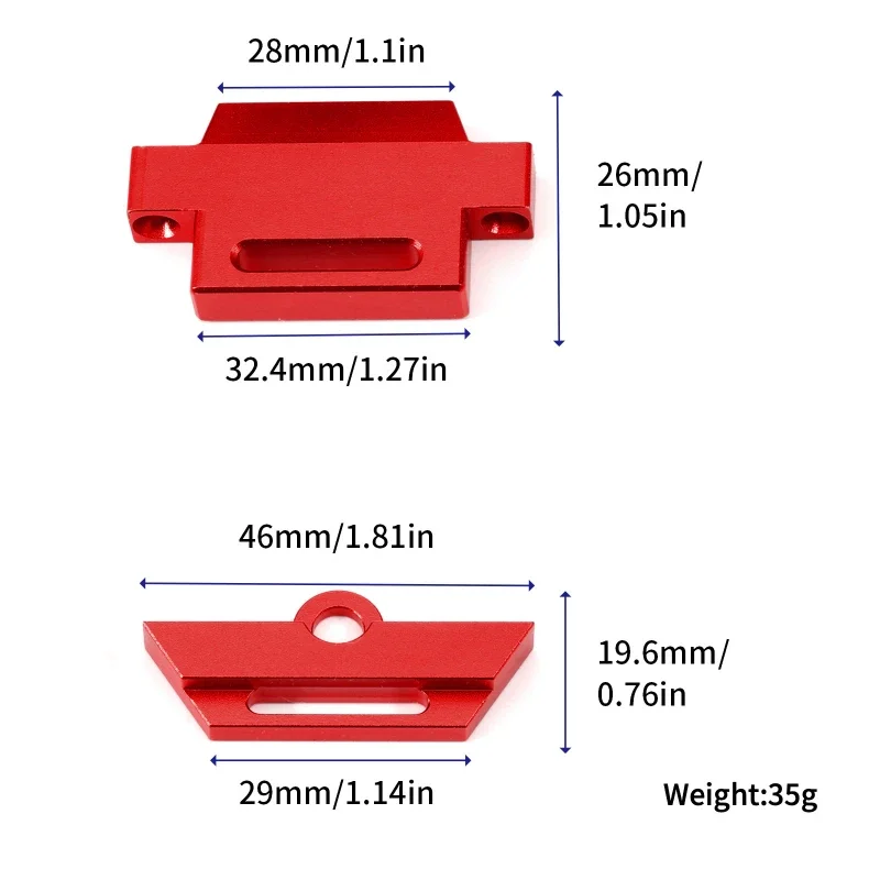 Montaje de soporte de batería alto de Metal para 1/10 Trxs Slash 2WD 5822 5822A, piezas de actualización de chasis