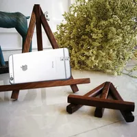 Black Walnut Mobile Phone Bracket Triangle Adjustable Storage Base Tablet Computer Support Frame Desk Front Ornaments