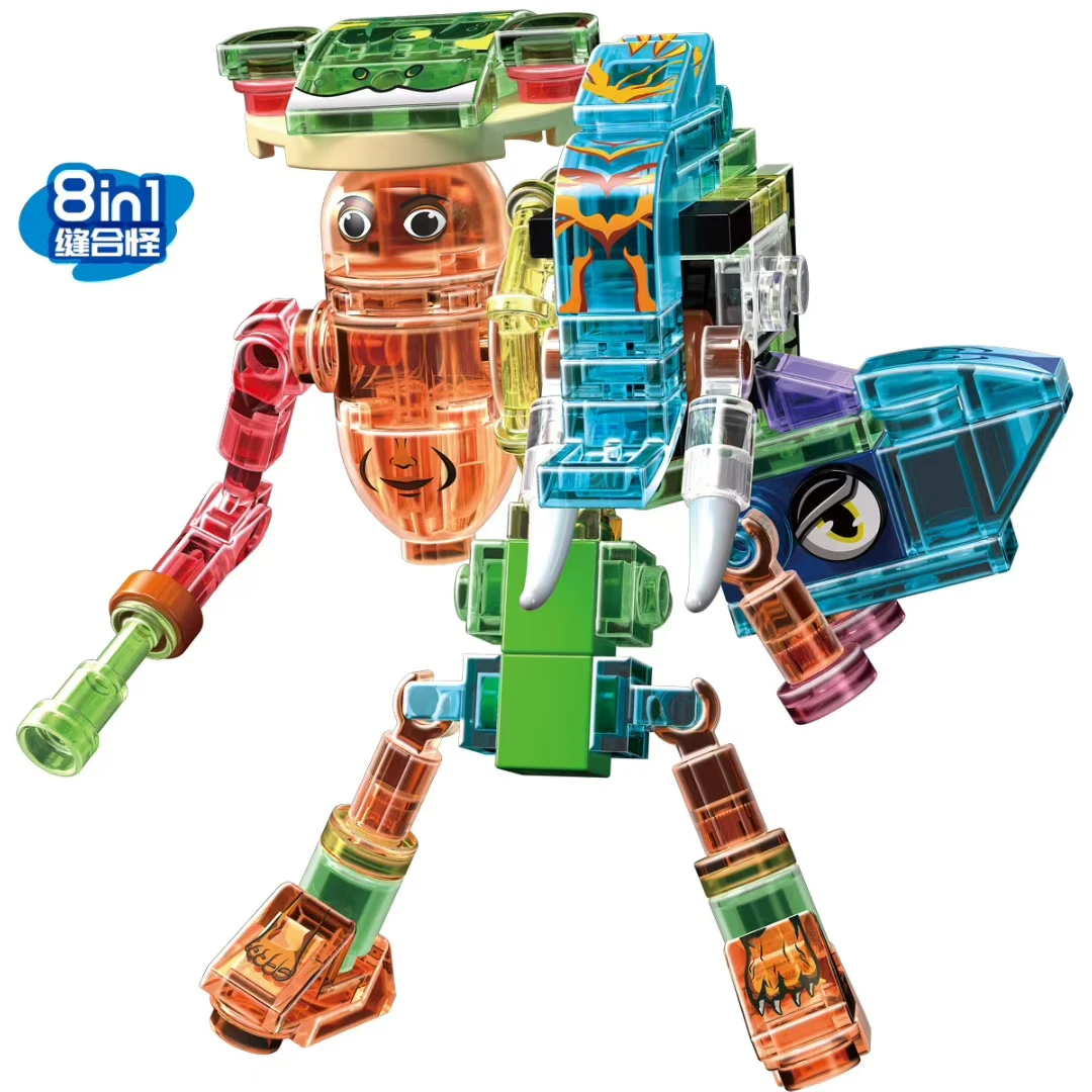 Anime AI Shanhaijing Tung Tung Sahur Holz Stick Menschen Bestehen Abstrakte Bausteine Geschenk Spielzeug Ornament Ziegel Puppe Modell