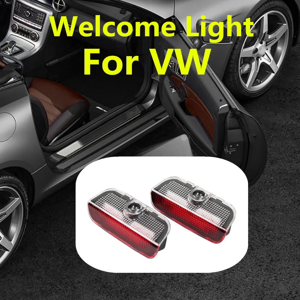 جديد LED باب السيارة ترحيب شبح الظل إكسسوارات مضيئة لشركة فولكس فاجن باسات B6 B7 B8 B9 CC جولف 5 6 7 جيتا MK5 MK6 MK7 طوارق 7P Eos
