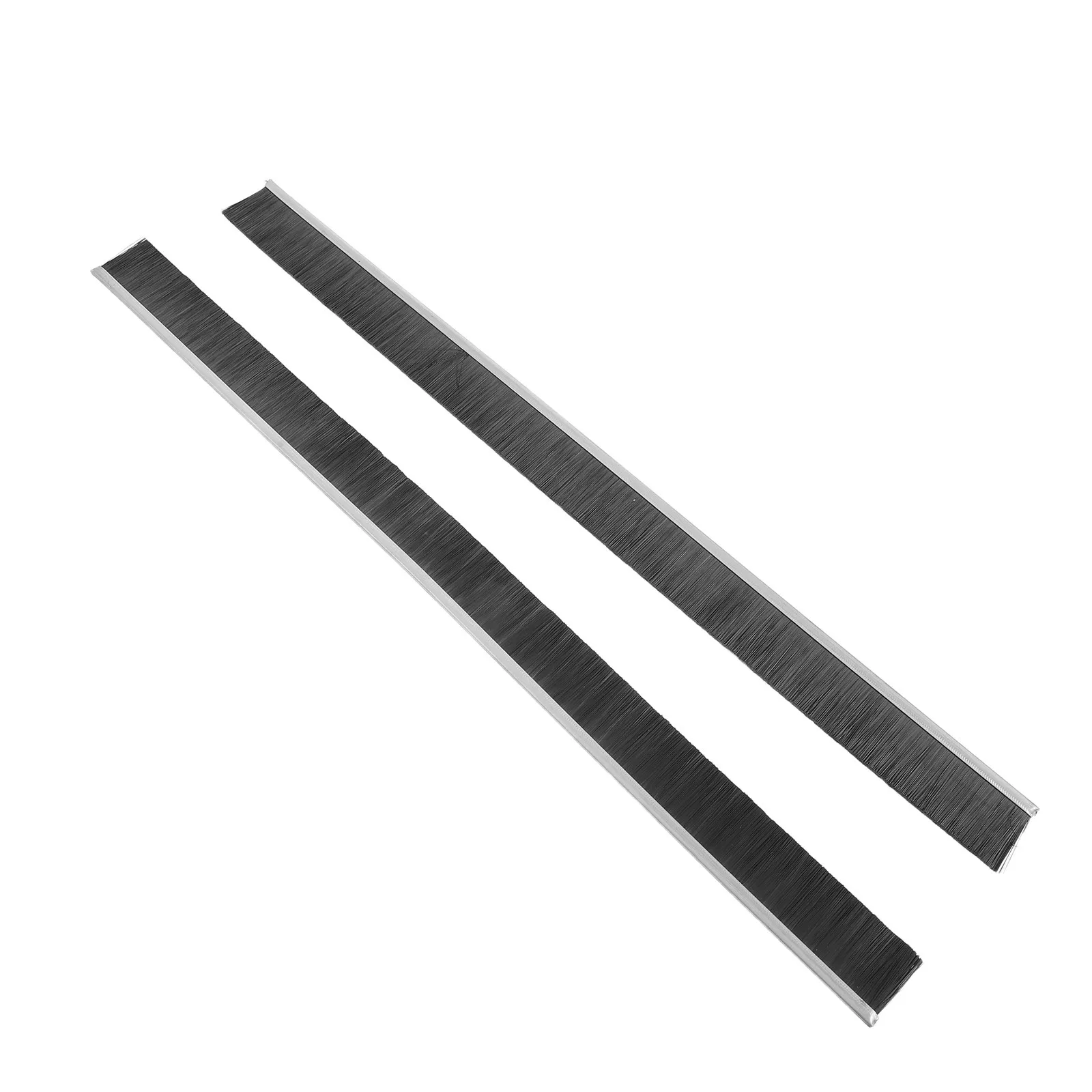 2Pcs 50cm Door Sweep Brush Strip for Bottom Seal, Weatherproof Soundproof Wind Blocker & Floor Gap Sealing