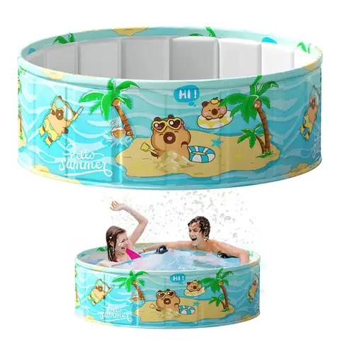90/120/160cm Foldable Children's Home Bathing Pool Swimming Pool Foldable Frame Pool PVC Waterproof Portable Swim Tool Bath Bath