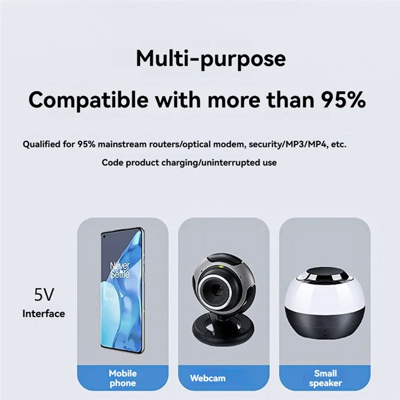 

Y23A-DC UPS Battery Backup 5V 9V 12V Uninterruptible Power Supply 855265V Mini UPS Battery Replaceable For Wifi IP Cam US Plug