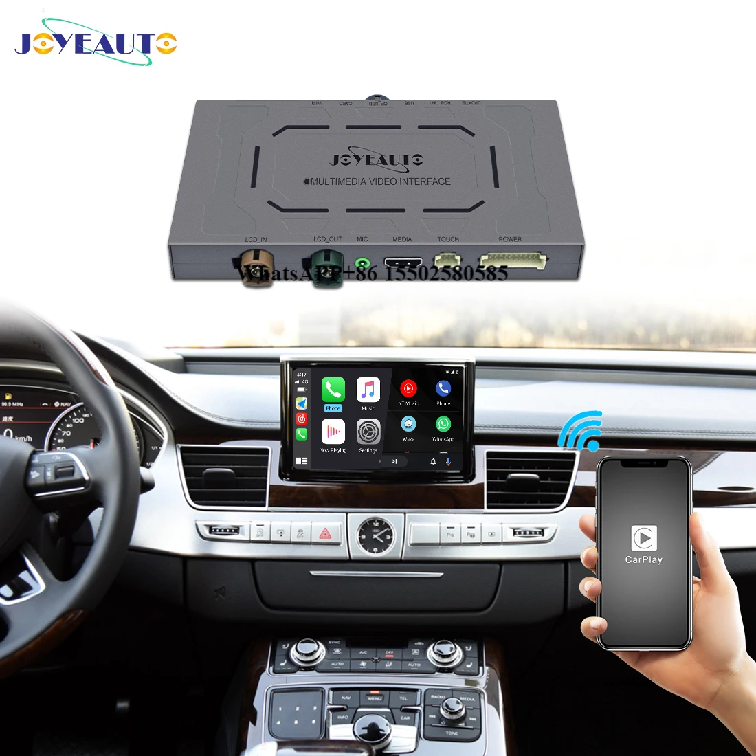 

Wireless CarPlay Android Auto Adapter for A1 A3 A4 A5 A6 A7 A8 Q2 Q3 Q5 Q7 - Smart Mirroring, Plug & Play