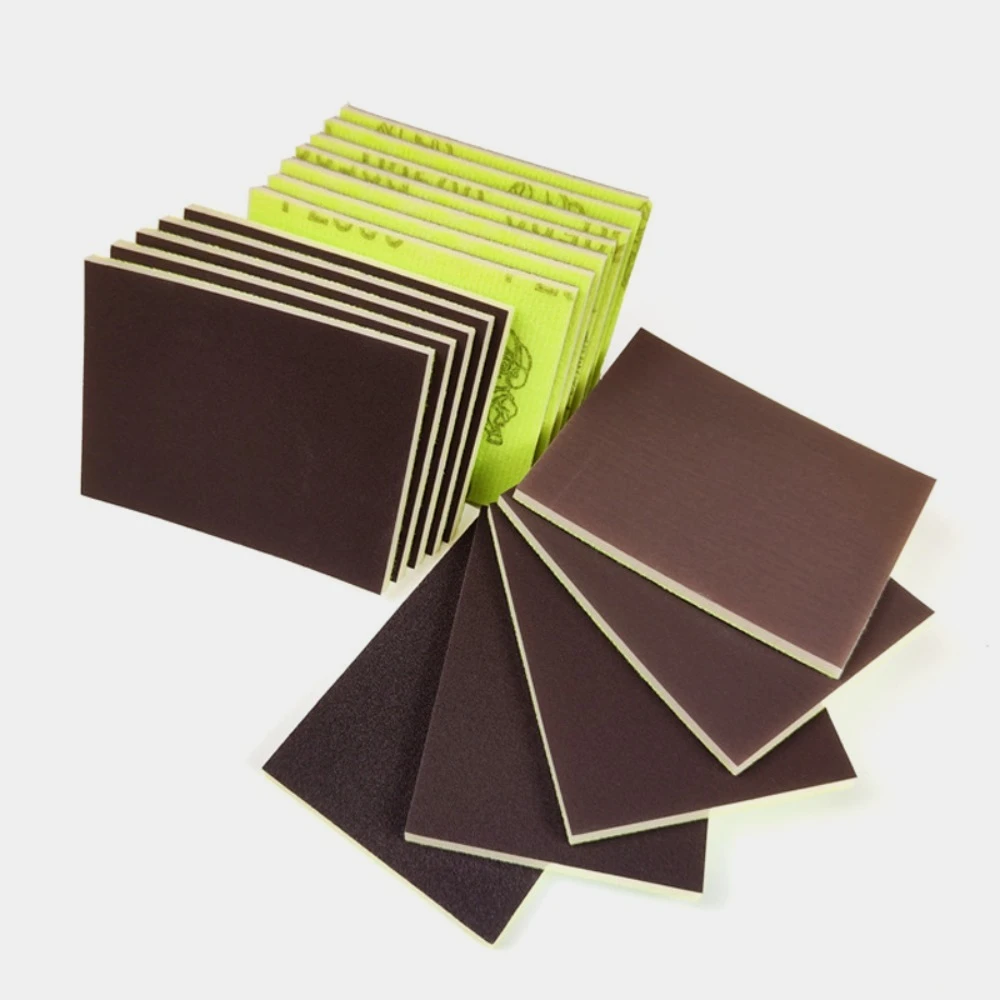 100PCS: 자동차 미용 스폰지 모래 100*75mm 목재 가구 자동차 수리 금속 가공 연삭 연마 스폰지 모래