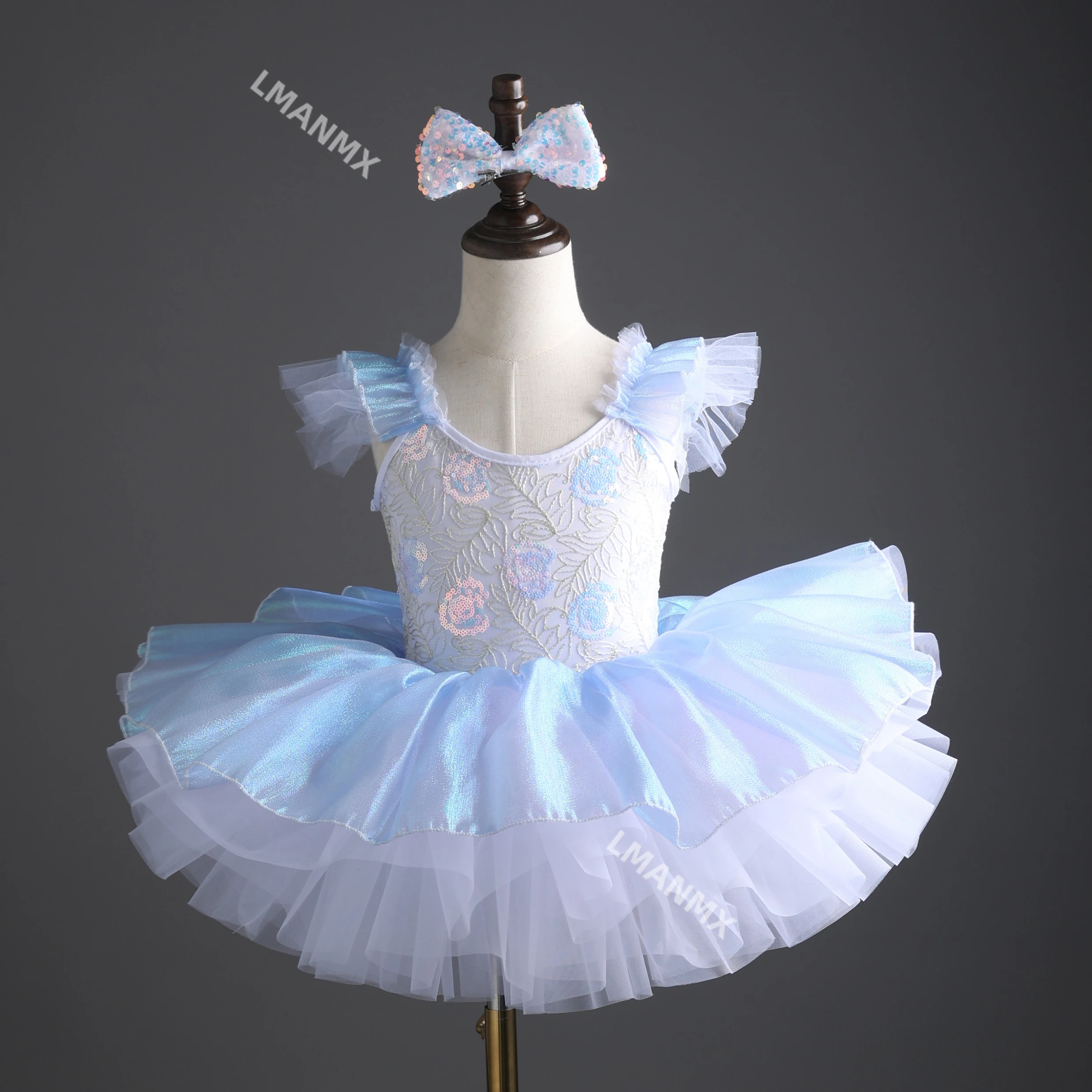 

Детское балетное платье, костюм для выступления, пышное марлевое платье, платье принцессы