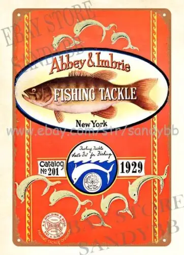 Fishing Bait tackle metal tin sign inspirational Decorative