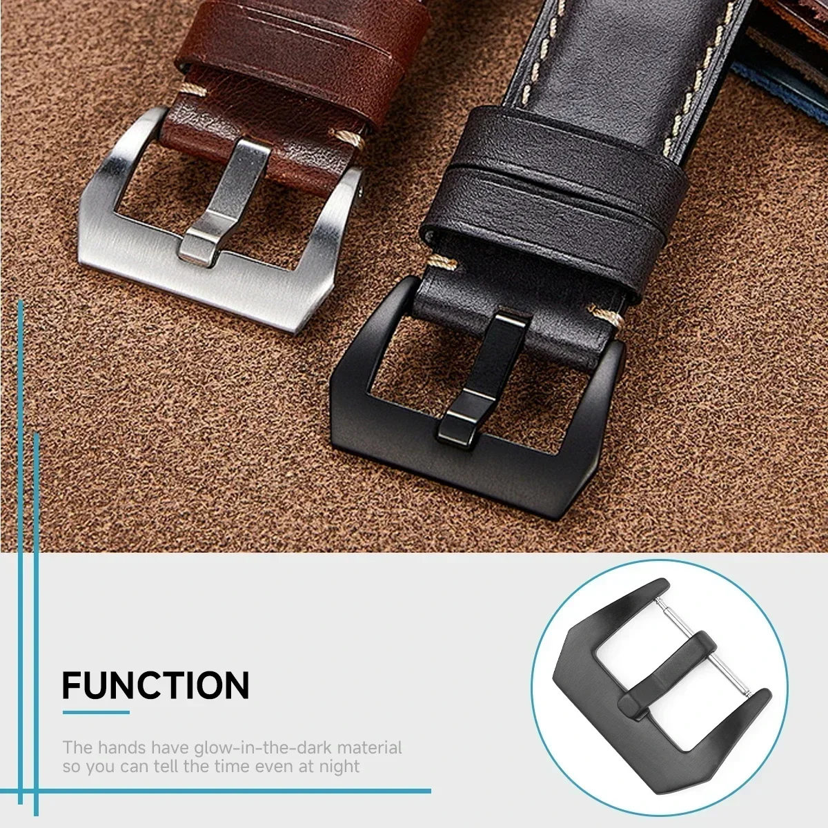 ساعة لحارس الساعة 316L من الفولاذ المقاوم للصدأ مشبك حلقة حامل معدني لساعة 18*20*22*24 دبوس مشبك ساعة