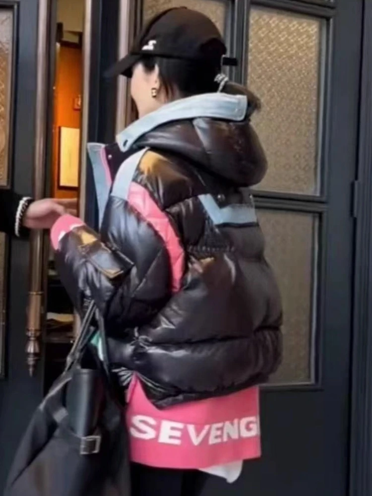 Femmes blanc canard vers le bas manteau 2025 nouveau hiver épaissir doudoune dames à capuche de haute qualité mode décontracté Parkas vêtements d'extérieur