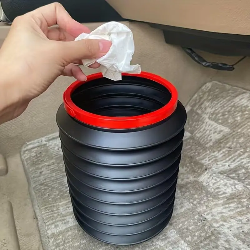 Collapsible Car Trash Can, 4L Multi-Function Foldable Bucket for Vehicle & Outdoor Use