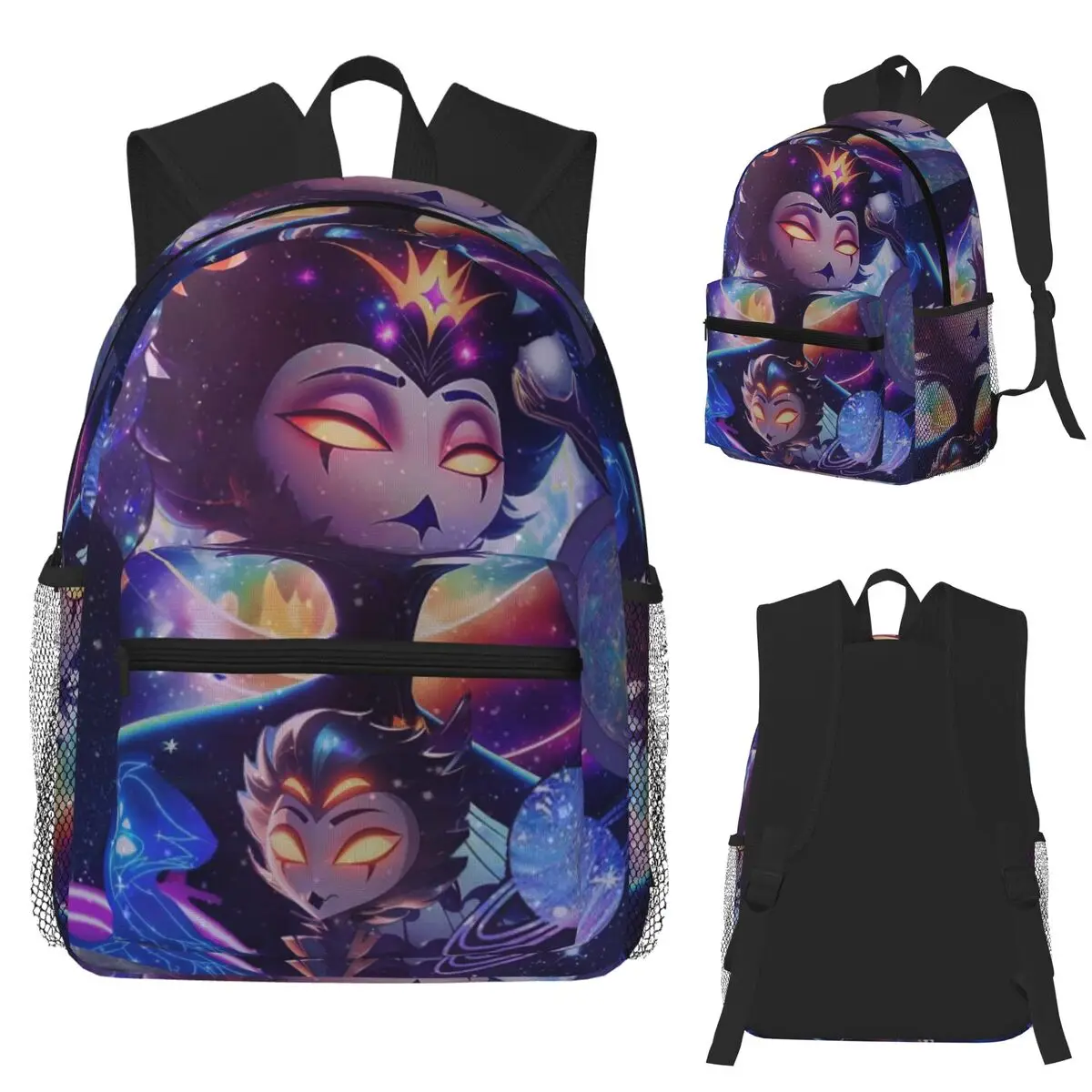 

Helluva Boss Stolas Cartoon Student Backpack School Bag Hiking Travel Daypack for Boys Girls Fashion Bookbag Shoulder Bags