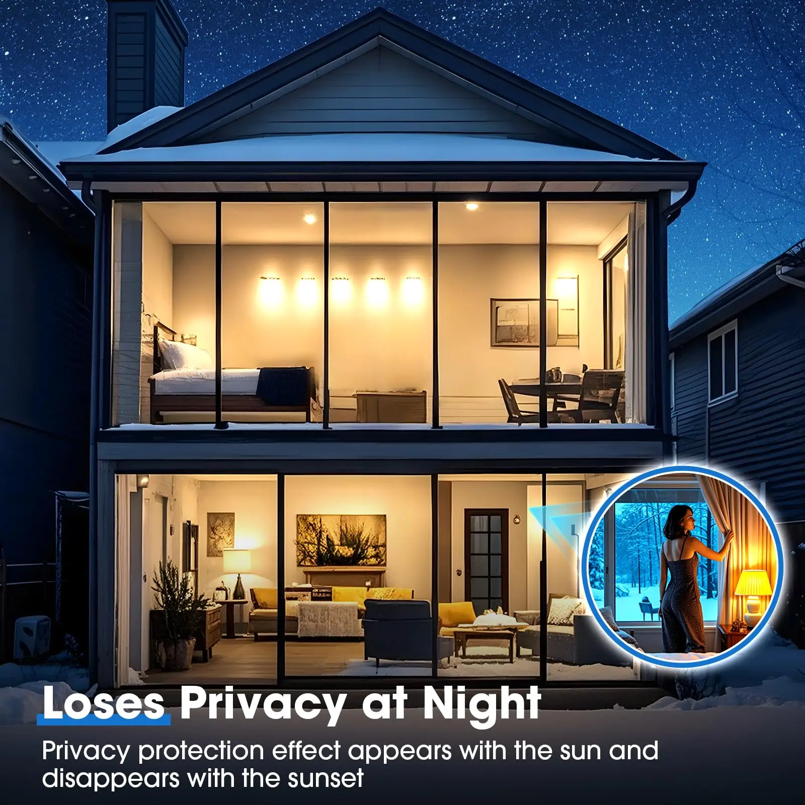 مكافحة نظرة نافذة الفينيل الزجاج الخصوصية فيلم طريقة واحدة ملصقات للمرايا الأشعة فوق البنفسجية حجب تينت احباط غير لاصق الاستقطاب نافذة الفيلم