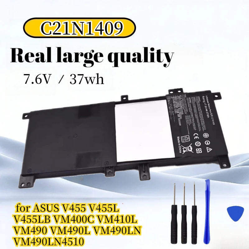 C21N1409 7.6V 37Wh Laptop Battery for ASUS V455 V455L V455LB VM400C VM410L VM490 VM490L VM490LN VM490LN4510 with Tools