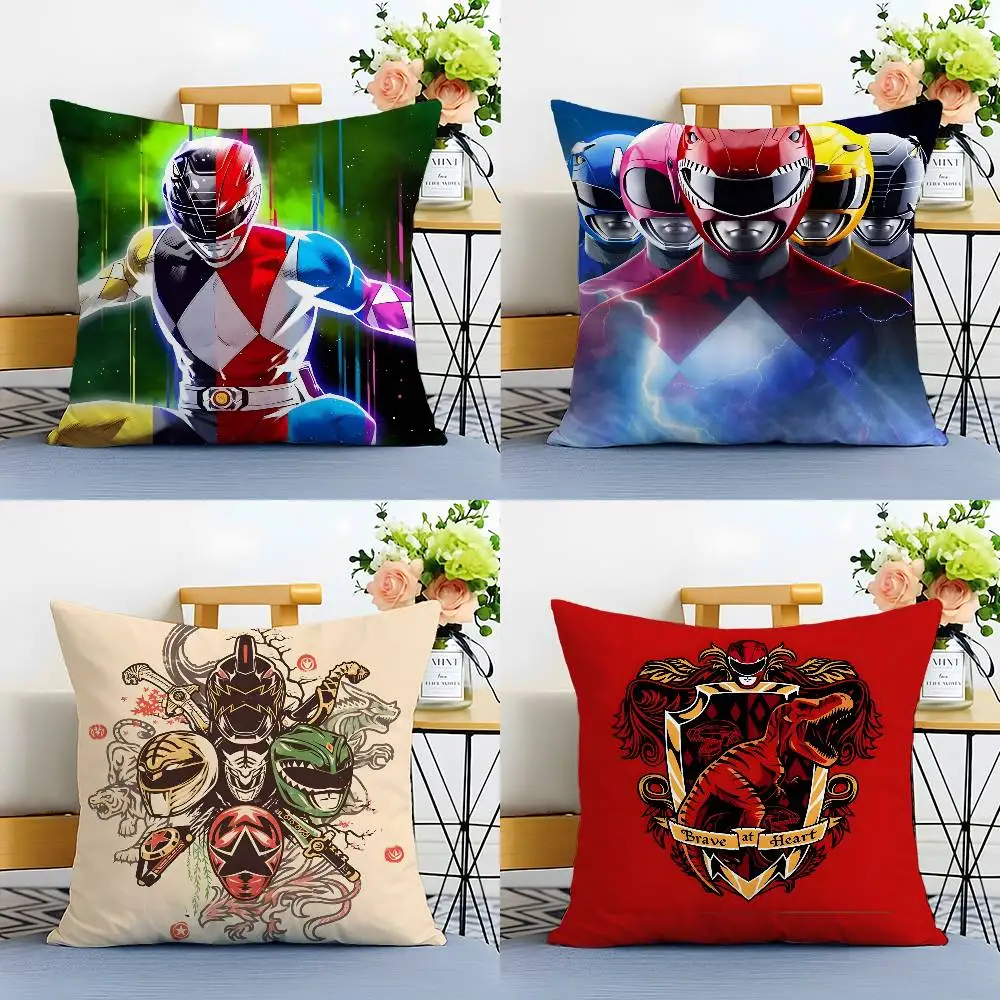Mighty Morphin Power Rangers Pillow Case Anti-dustmite Invisible Zipper Sofa Bed