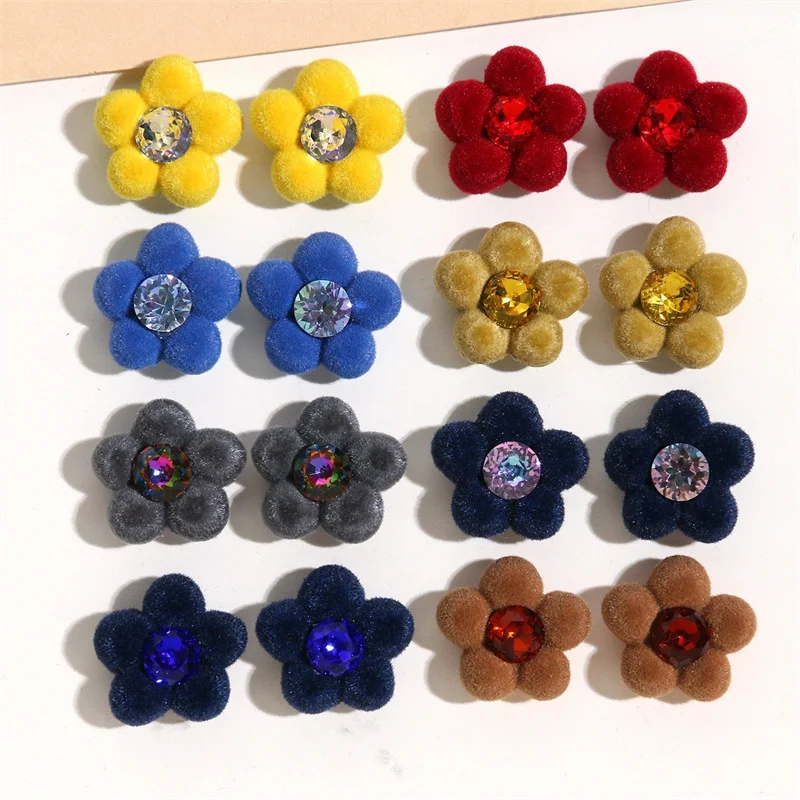 

Зимний стиль, 50 шт./лот, сердечник из бисера, флокирующийся эффект, мультяшные цветы, смоляные бусины-кабошоны, ювелирные изделия своими руками, аксессуары для волос для одежды