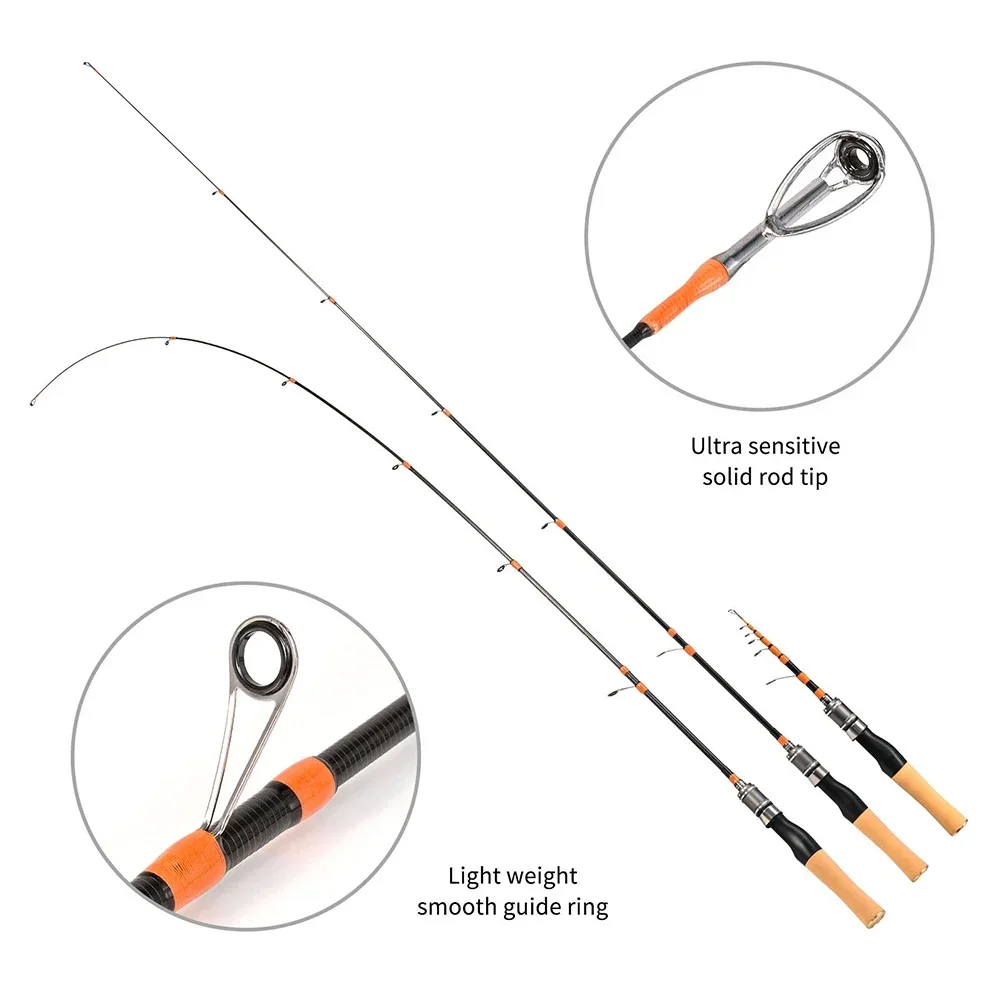 

Компактная рыболовная удочка, удилище для забрасывания и спиннинга на открытом воздухе, вес приманки 4-10 анг. Фунт., 1/32 унции-1/4 унции, вес лески 4-10 анг. Фунт.