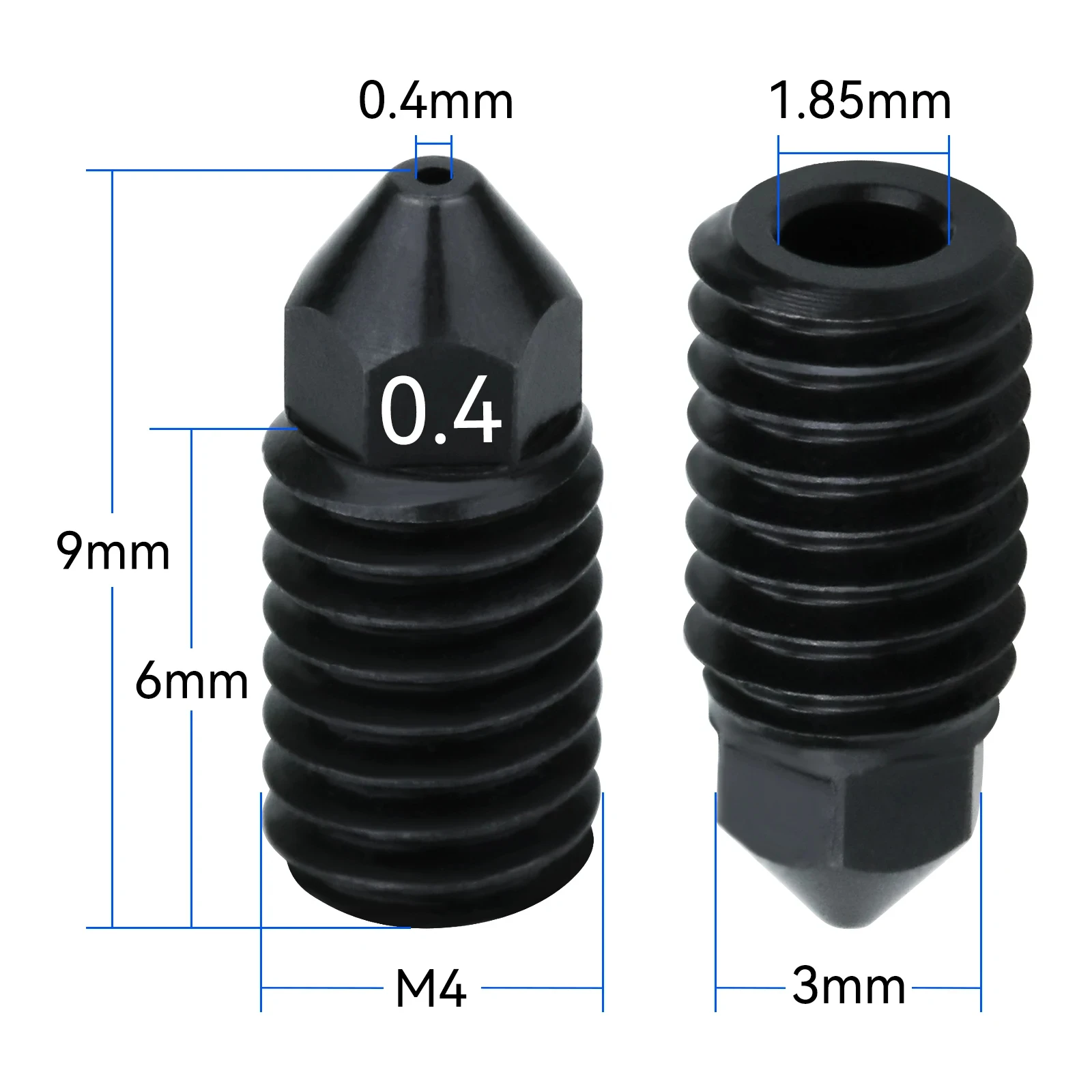 For Bambu Lab A1 Accessories Bambu Lab A1 Mini Nozzle Kit Brass Hardened Steel 0.2 0.4 0.6 0.8 For Bambulab A1 Upgrade Hotend