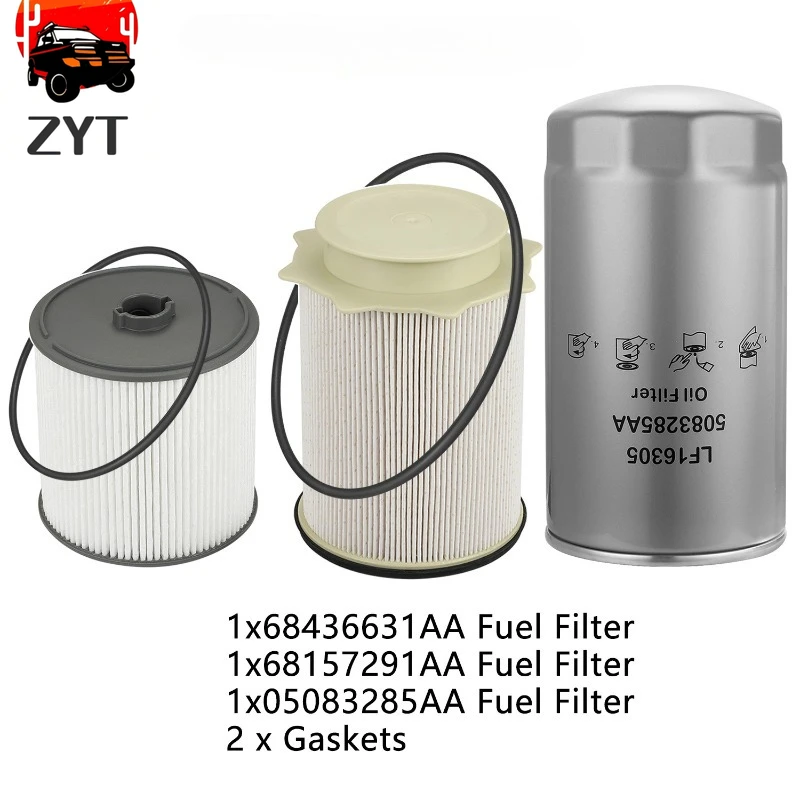 

Brand New Fuel Filter Set 68436631AA 68157291AA 5083285AA For Dodge Ram 2500 3500 4500 5500 6.7L Cummins Diesel Engine 2019-2022