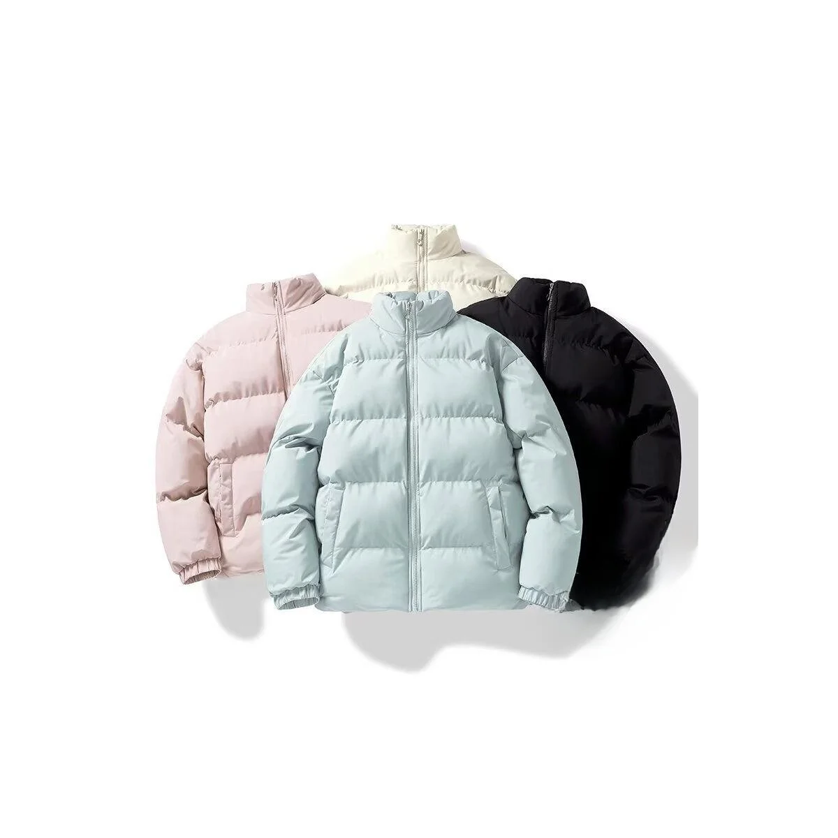 

New 2025 Men's Thiened Warm Cotton Jaet Winter Sports Leisure Faion Brand Outerwear Casual Long Sve Zipper Closure