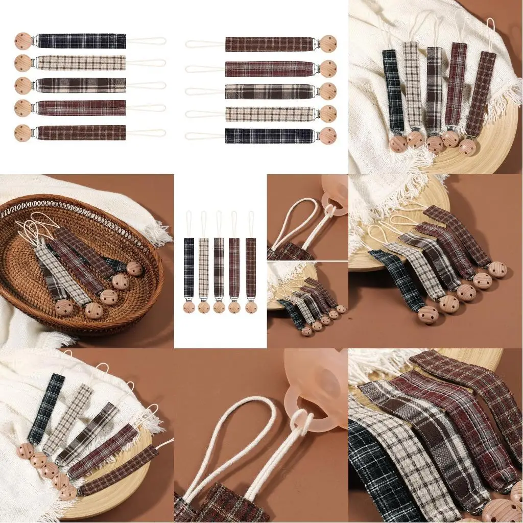 

Упаковка из 5 шт., держатель для детской соски, цепочка для прорезывания зубов, игрушка, ремешок, предотвращение падения, для