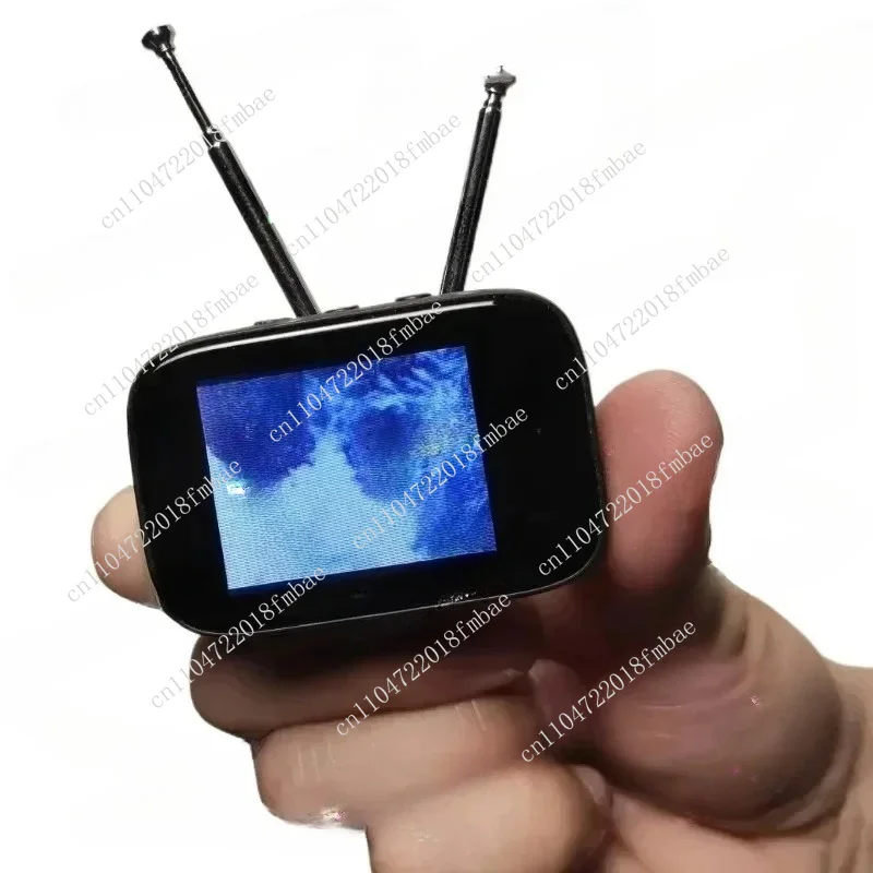 Miniature TV Model - Retro Style with Color Touch Screen for Dollhouse & Kitchen Decor, Customizable Video Content